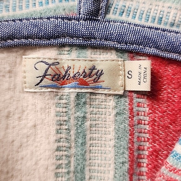 Faherty Baja Poncho in Sunrise Saltillo Southwestern Aztec S